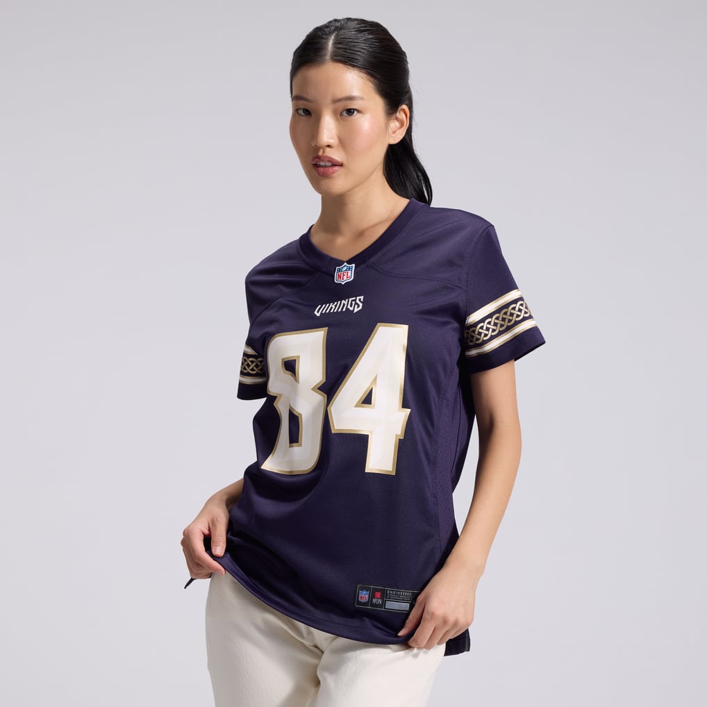 Women's Minnesota Vikings Randy Moss Purple 2026 Rivalries Collection Game Jersey