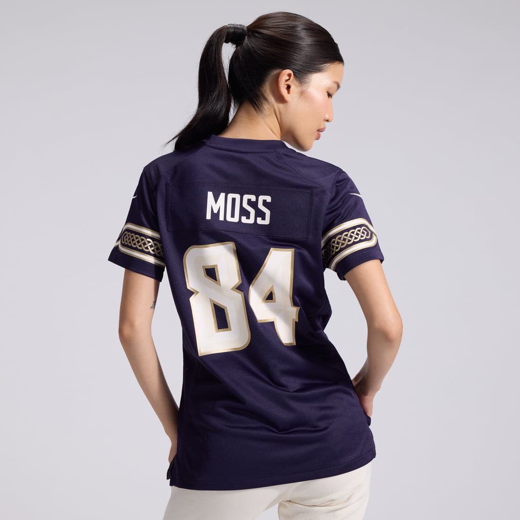 Women's Minnesota Vikings Randy Moss Purple 2026 Rivalries Collection Game Jersey