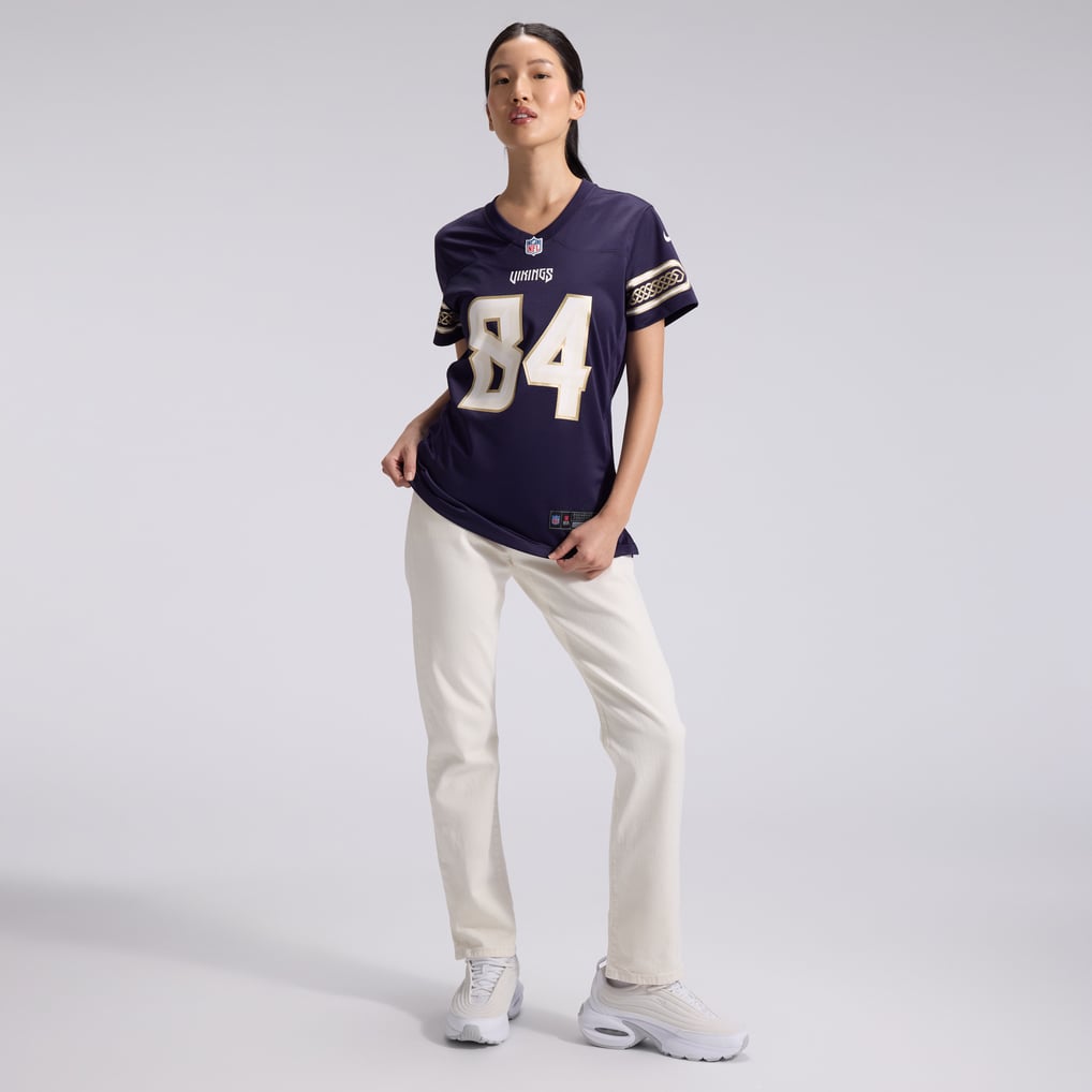 Women's Minnesota Vikings Randy Moss Purple 2026 Rivalries Collection Game Jersey