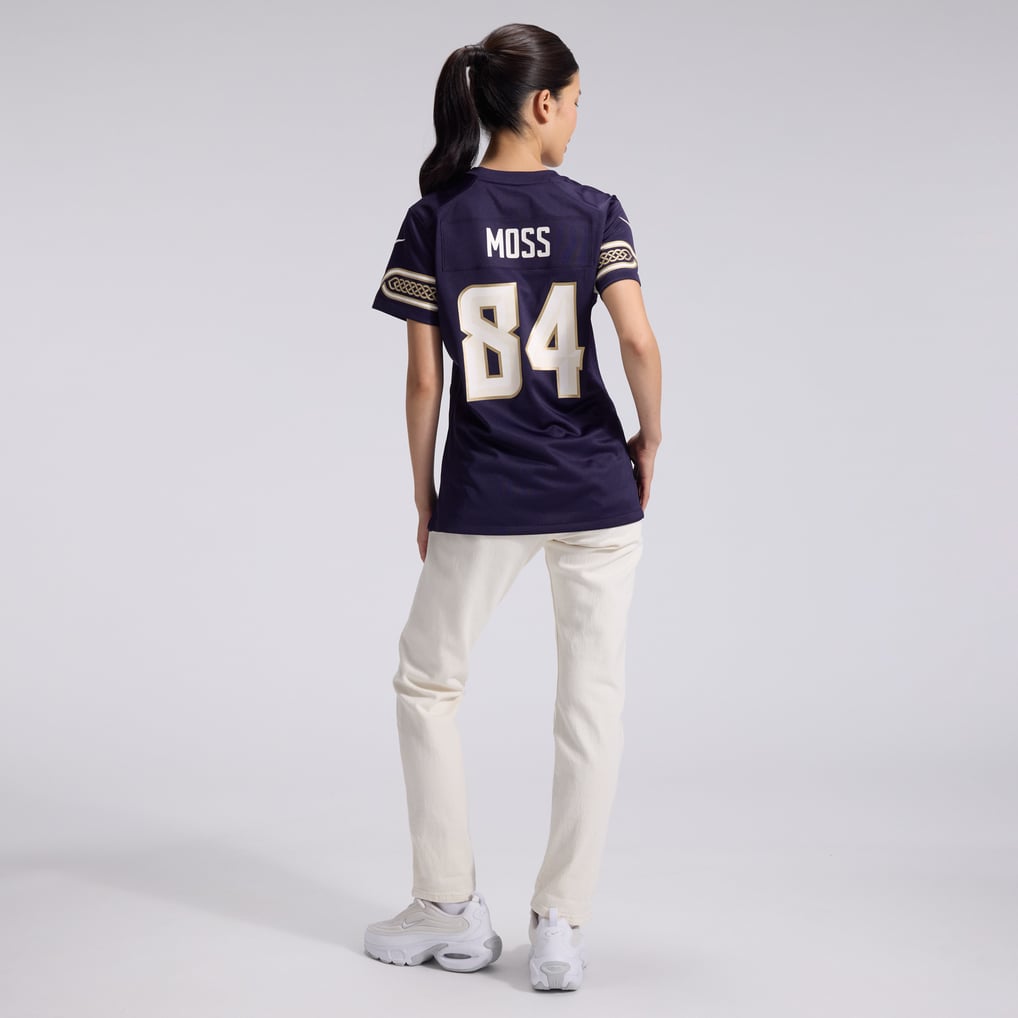 Women's Minnesota Vikings Randy Moss Purple 2026 Rivalries Collection Game Jersey