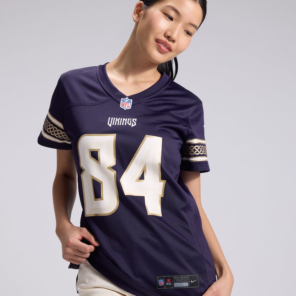 Women's Minnesota Vikings Randy Moss Purple 2026 Rivalries Collection Game Jersey
