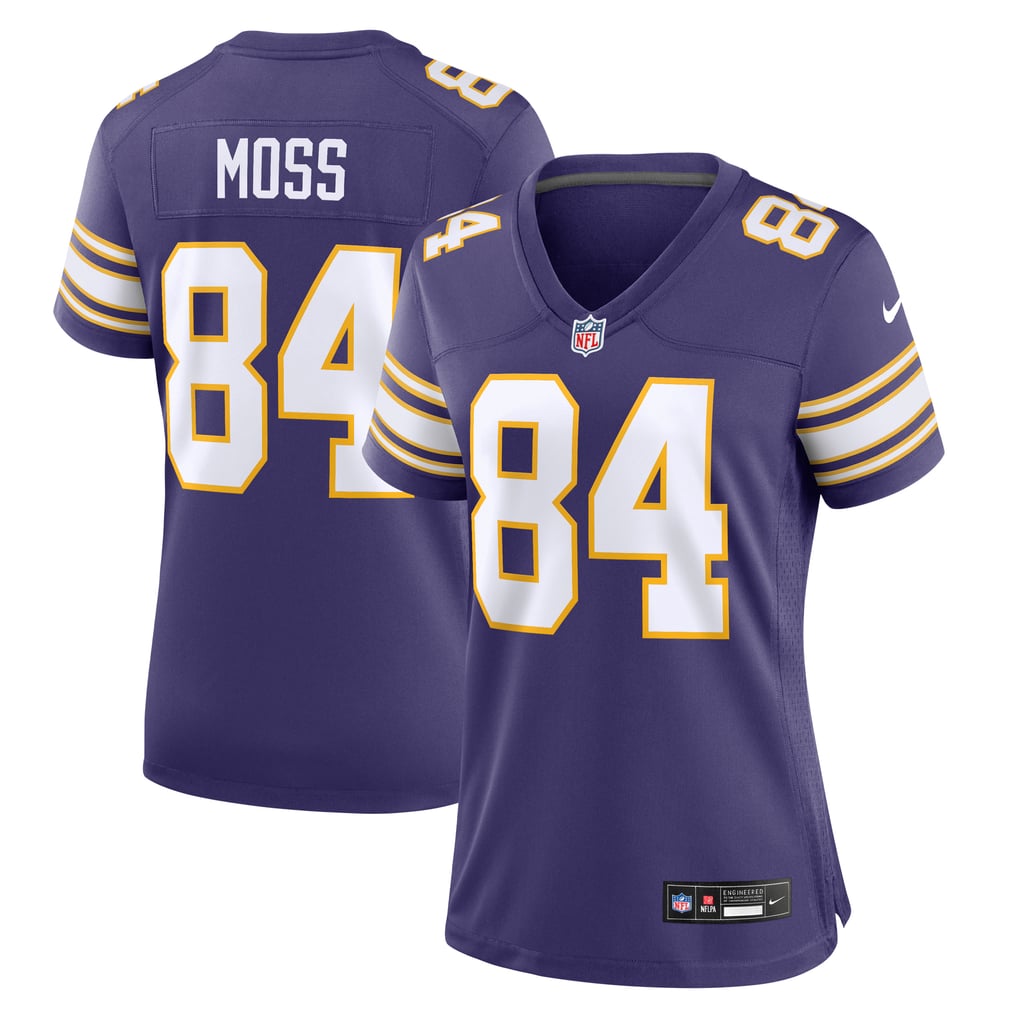 Women's Minnesota Vikings Randy Moss Purple Classic Retired Player Game Jersey