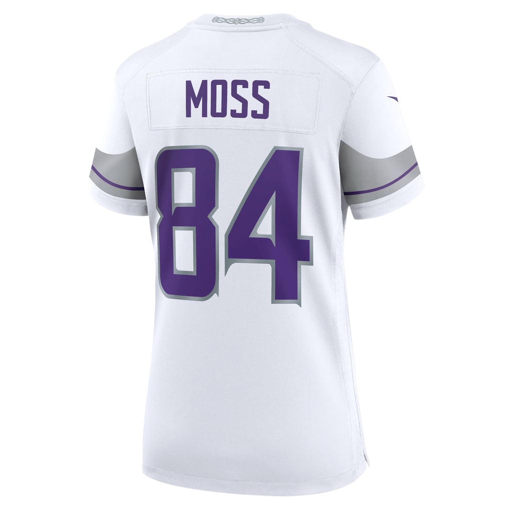 Women's Minnesota Vikings Randy Moss White Alternate Retired Player Game Jersey