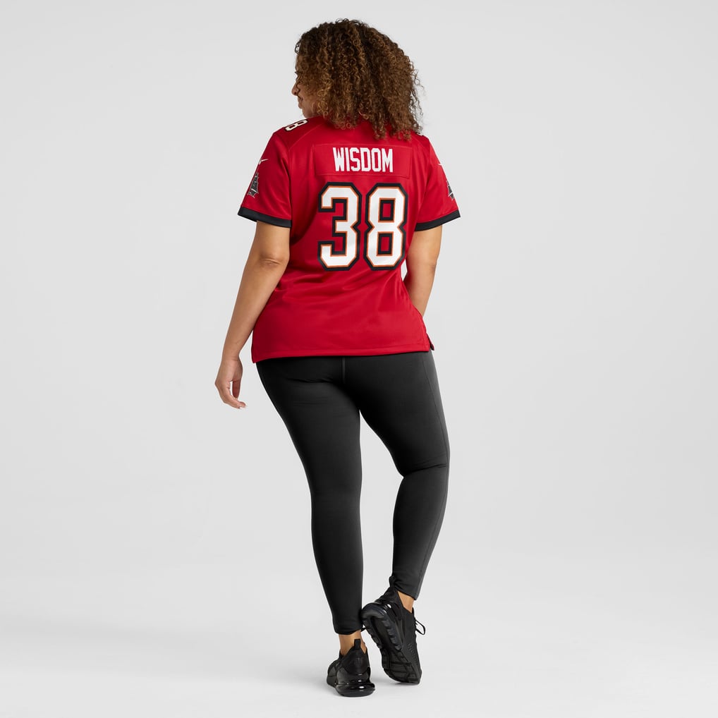 Women's Tampa Bay Buccaneers Rashad Wisdom Red Team Game Jersey