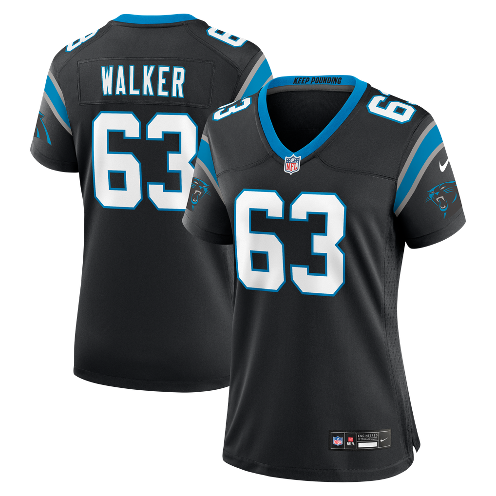 Women's Carolina Panthers Rasheed Walker Black Team Game Jersey