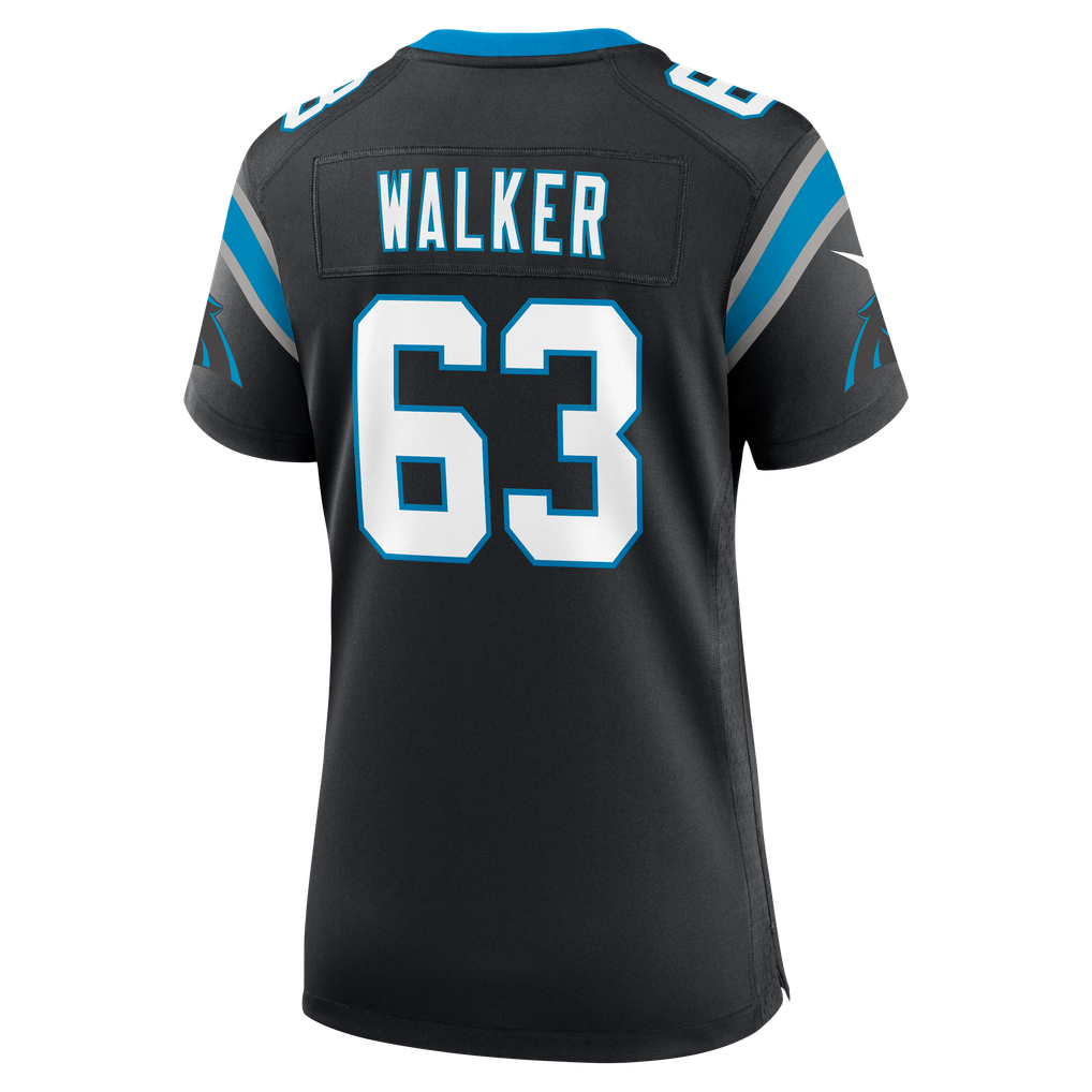 Women's Carolina Panthers Rasheed Walker Black Team Game Jersey