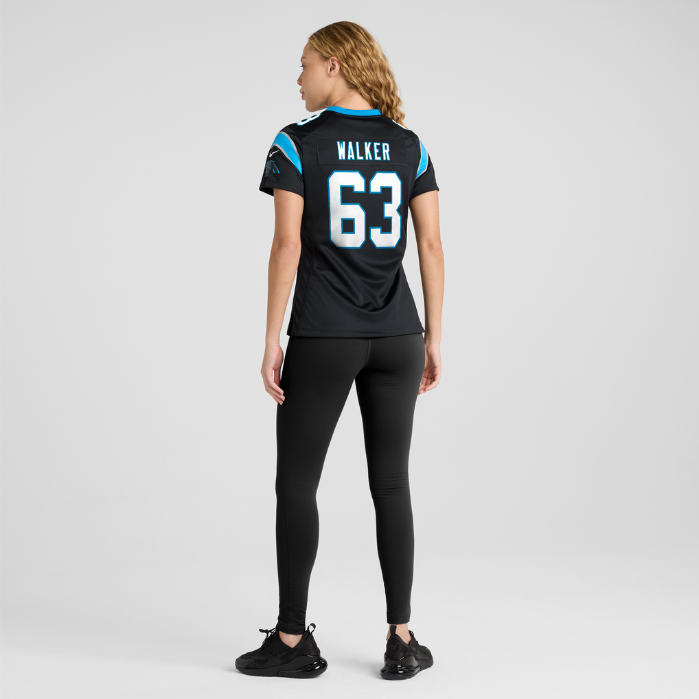 Women's Carolina Panthers Rasheed Walker Black Team Game Jersey