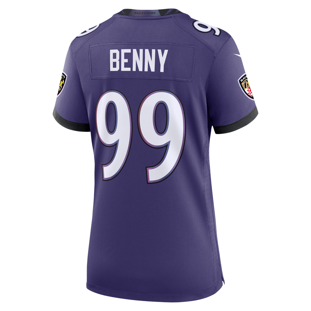 Women's Baltimore Ravens Rayshaun Benny Purple Team Game Jersey