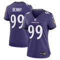 Women's Baltimore Ravens Rayshaun Benny Purple Team Game Jersey