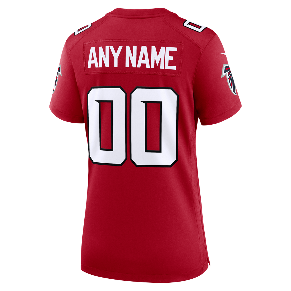 Women's Atlanta Falcons Red Custom Game Jersey