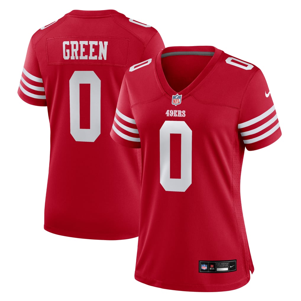Women's San Francisco 49ers Renardo Green Scarlet Team Game Jersey