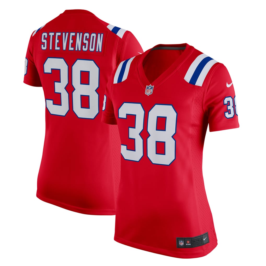 Women's New England Patriots Rhamondre Stevenson Red Team Game Jersey