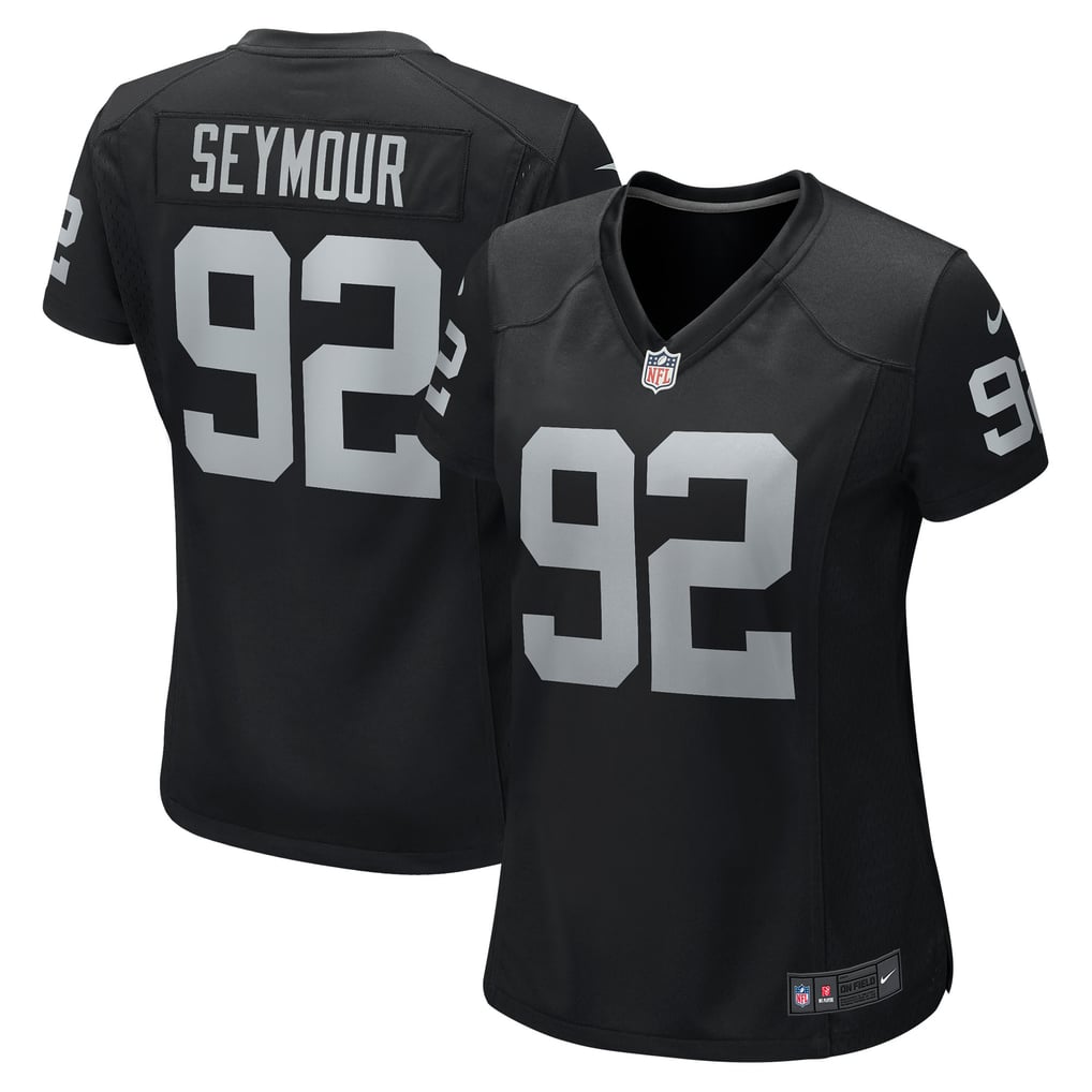 Women's Las Vegas Raiders Richard Seymour Black Retired Player Game Jersey