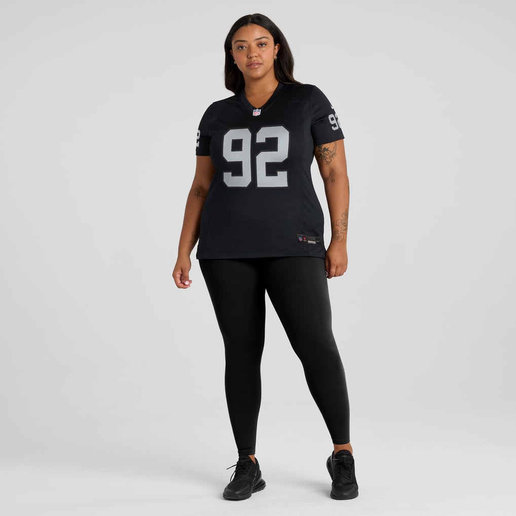 Women's Las Vegas Raiders Richard Seymour Black Retired Player Game Jersey