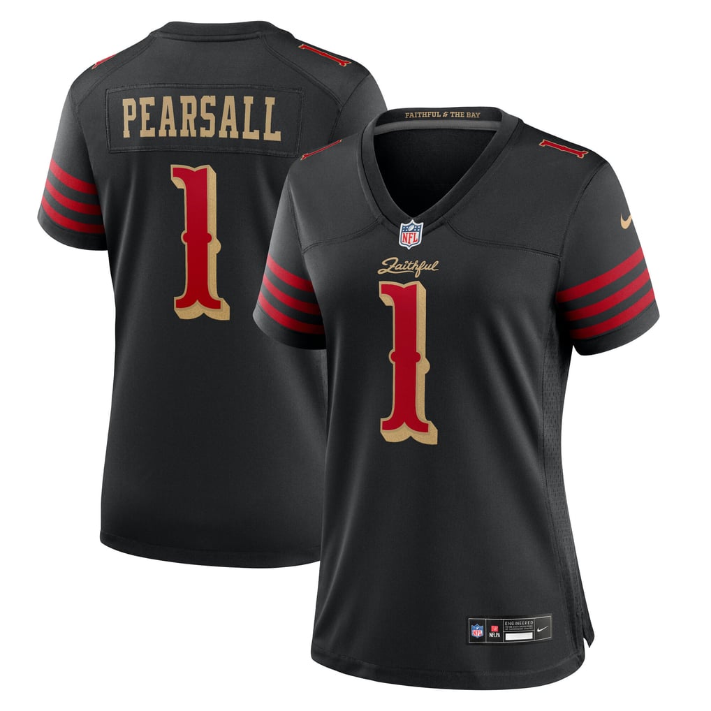 Women's San Francisco 49ers Ricky Pearsall Black Rivalries Collection Game Jersey