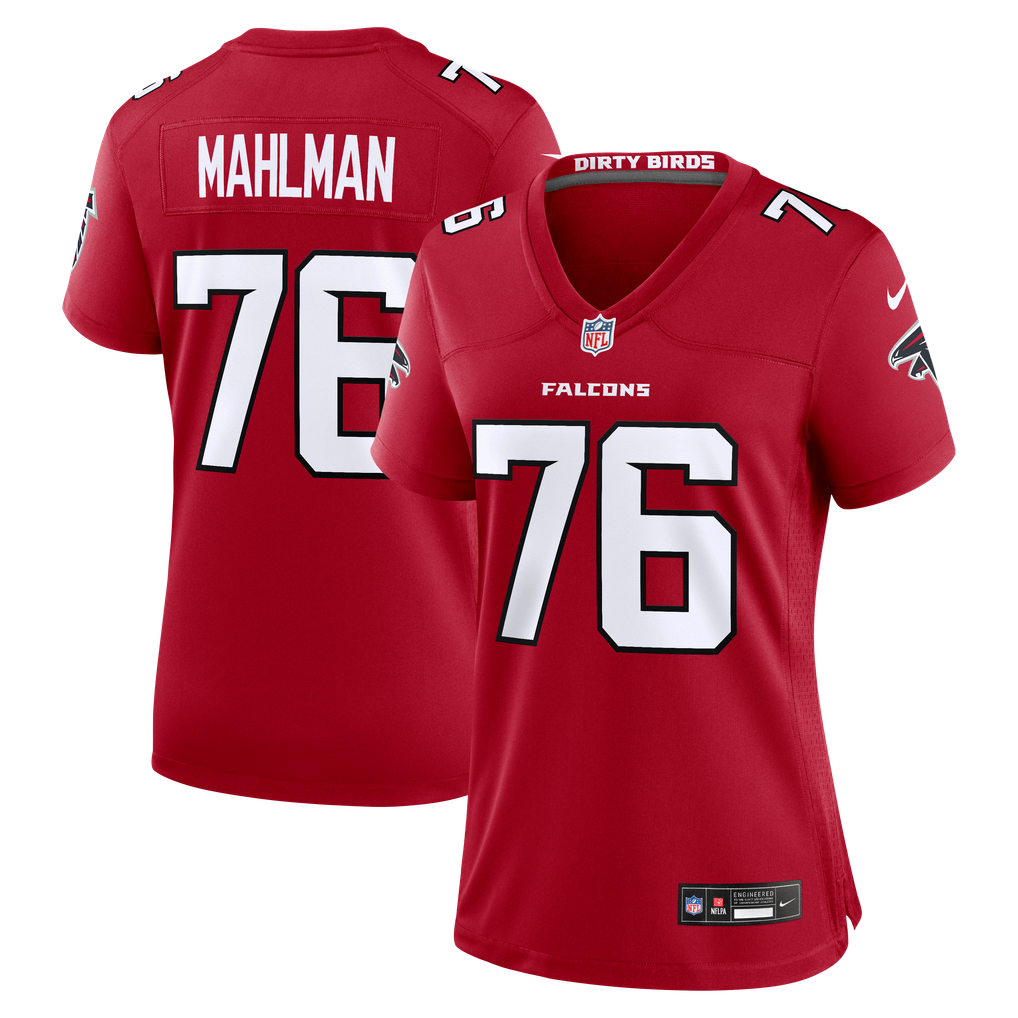 Women's Atlanta Falcons Riley Mahlman Red Team Game Jersey