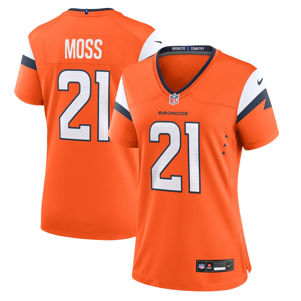 Women's Denver Broncos Riley Moss Orange Team Game Jersey