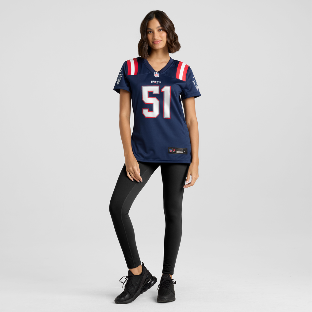 Women's New England Patriots Riley Wilson Navy Team Game Jersey