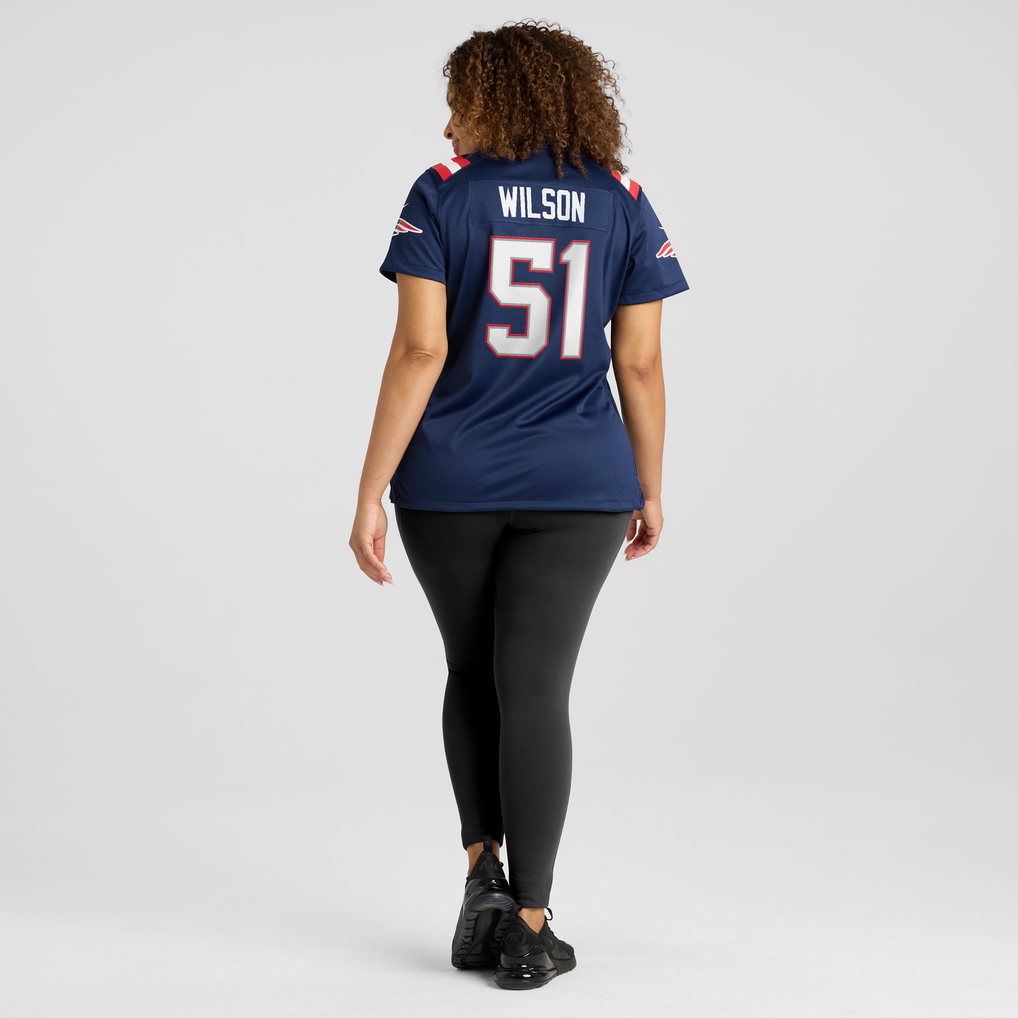 Women's New England Patriots Riley Wilson Navy Team Game Jersey