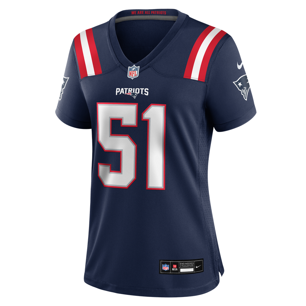 Women's New England Patriots Riley Wilson Navy Team Game Jersey