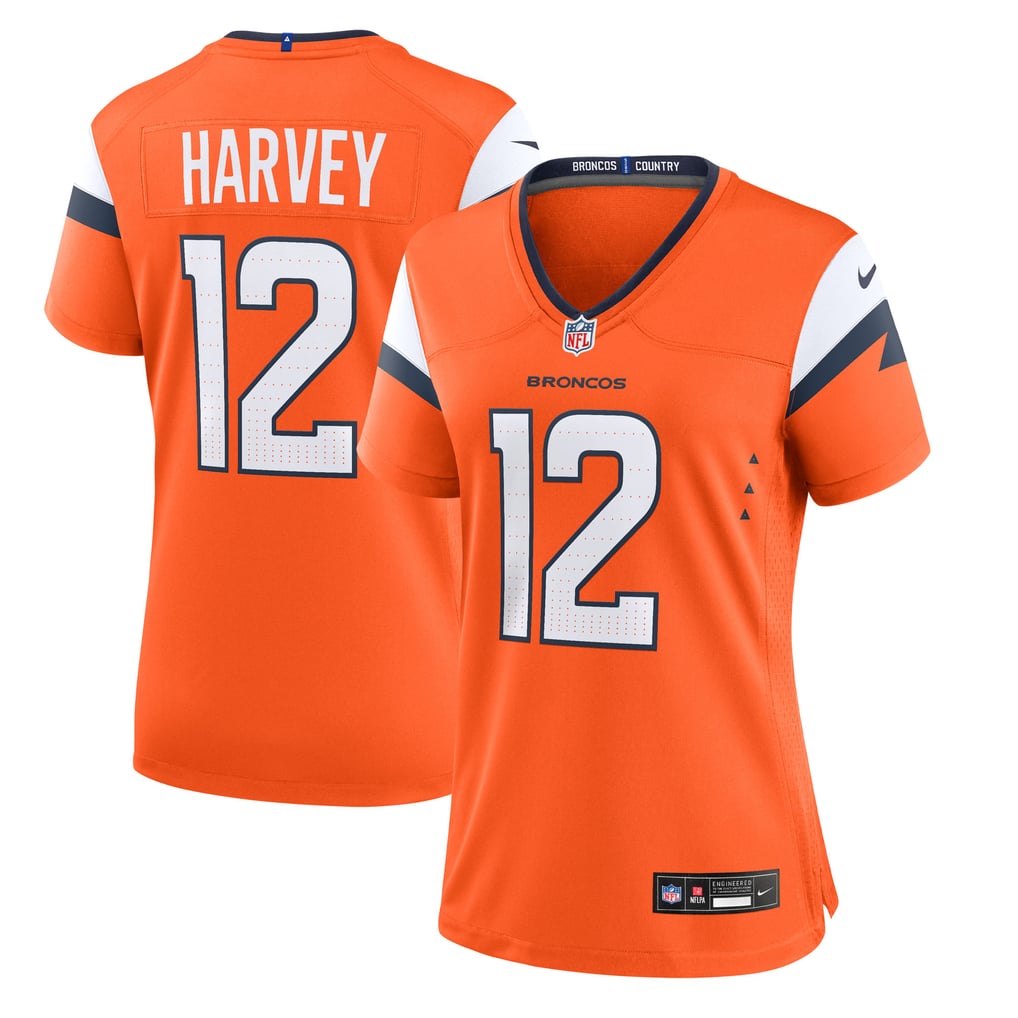 Women's Denver Broncos RJ Harvey Orange Team Game Jersey