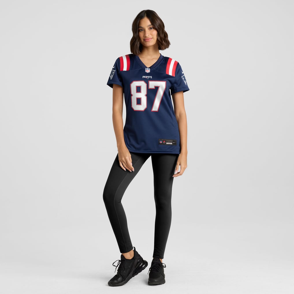 Women's New England Patriots Rob Gronkowski Navy Team Retired Player Game Jersey