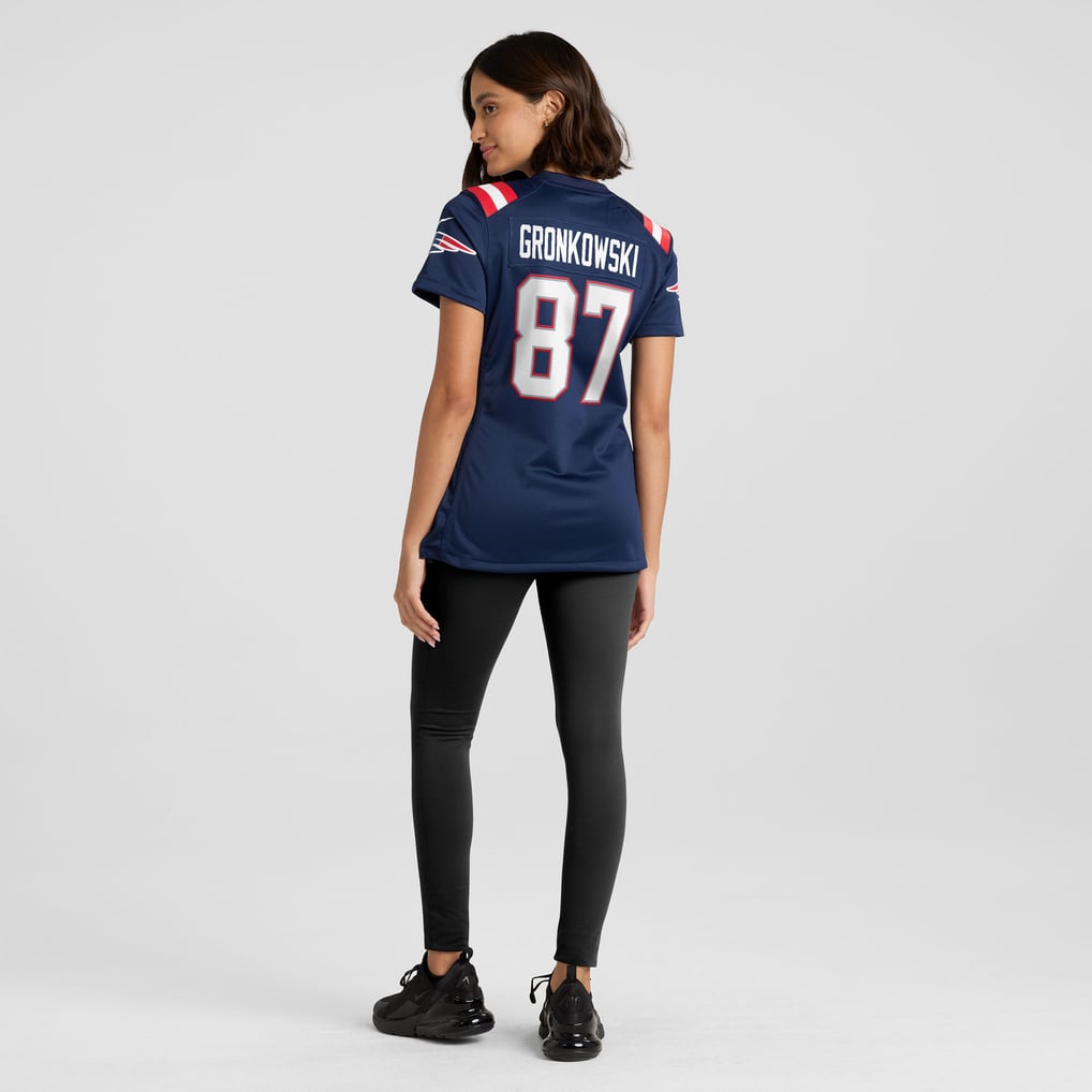 Women's New England Patriots Rob Gronkowski Navy Team Retired Player Game Jersey