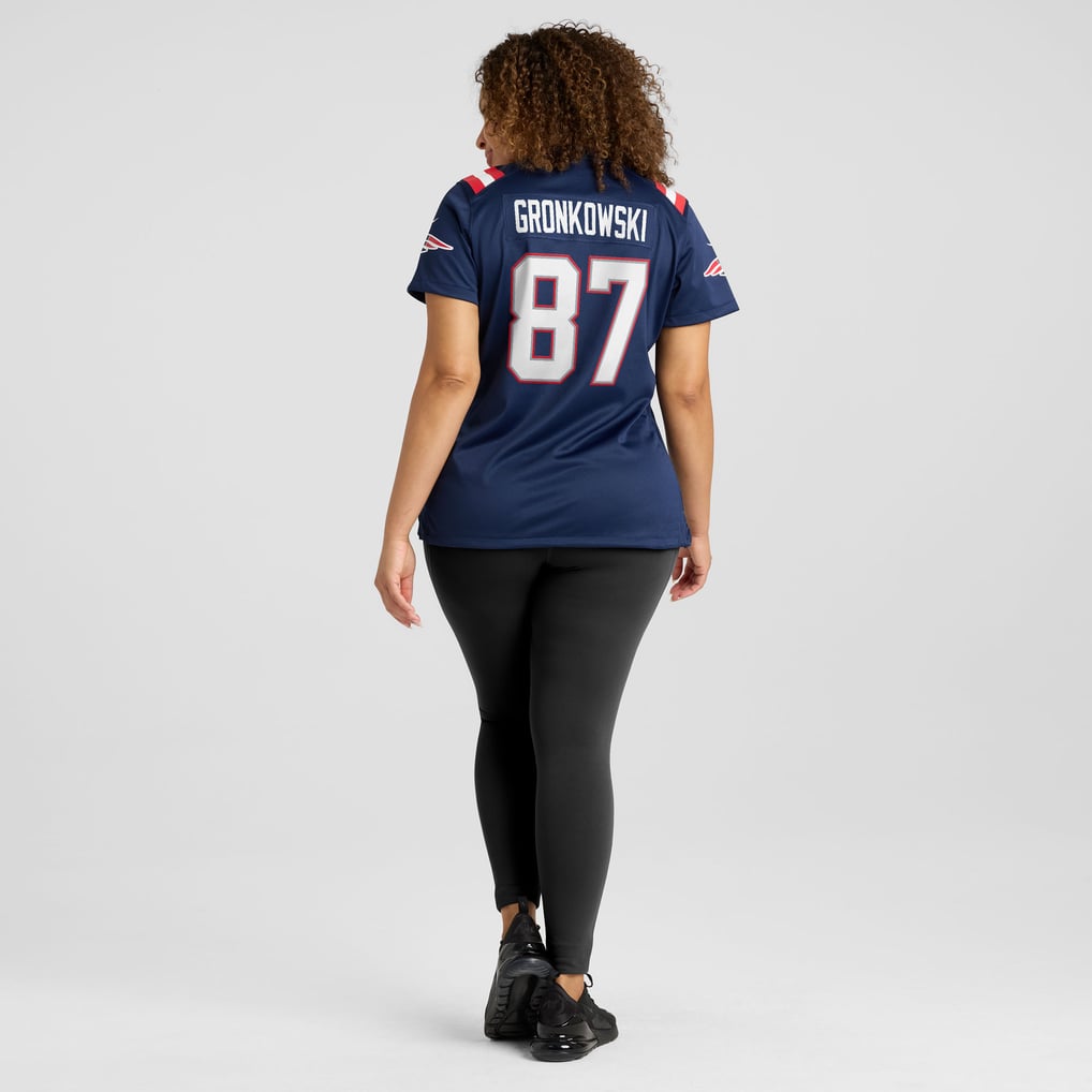 Women's New England Patriots Rob Gronkowski Navy Team Retired Player Game Jersey