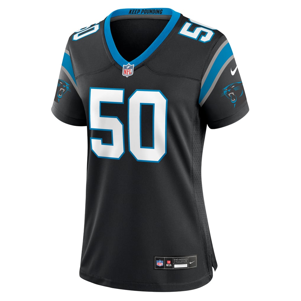 Women's Carolina Panthers Robert Hunt Black Game Jersey