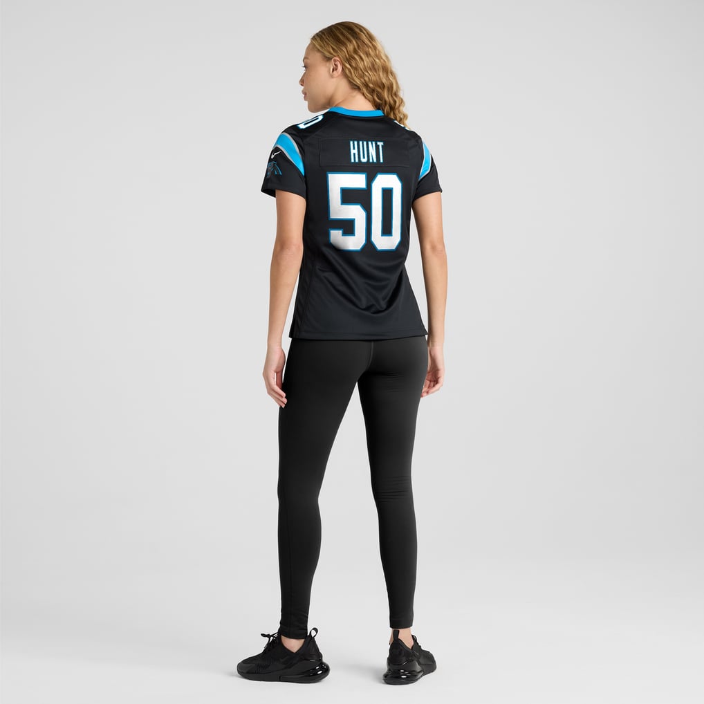 Women's Carolina Panthers Robert Hunt Black Game Jersey