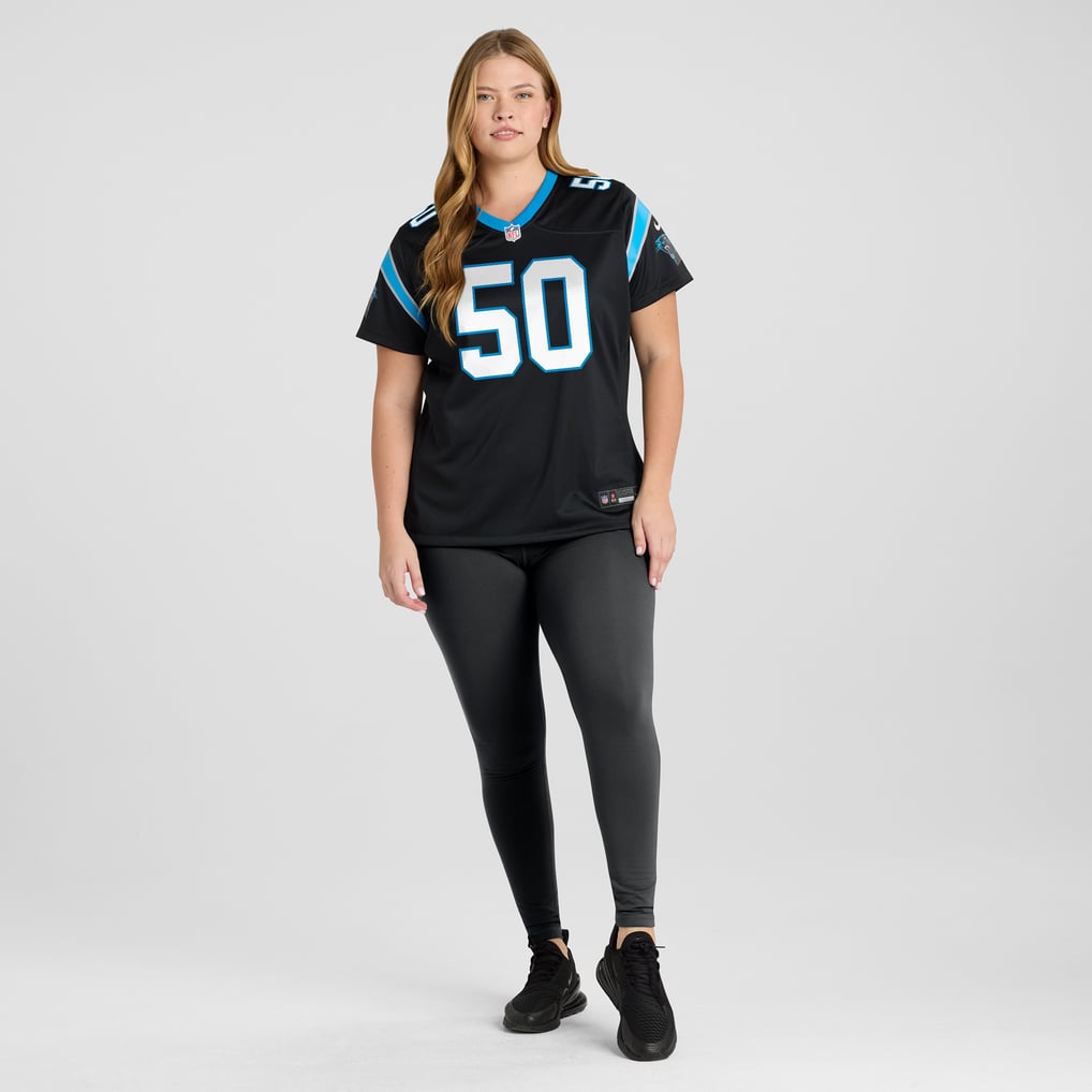 Women's Carolina Panthers Robert Hunt Black Game Jersey