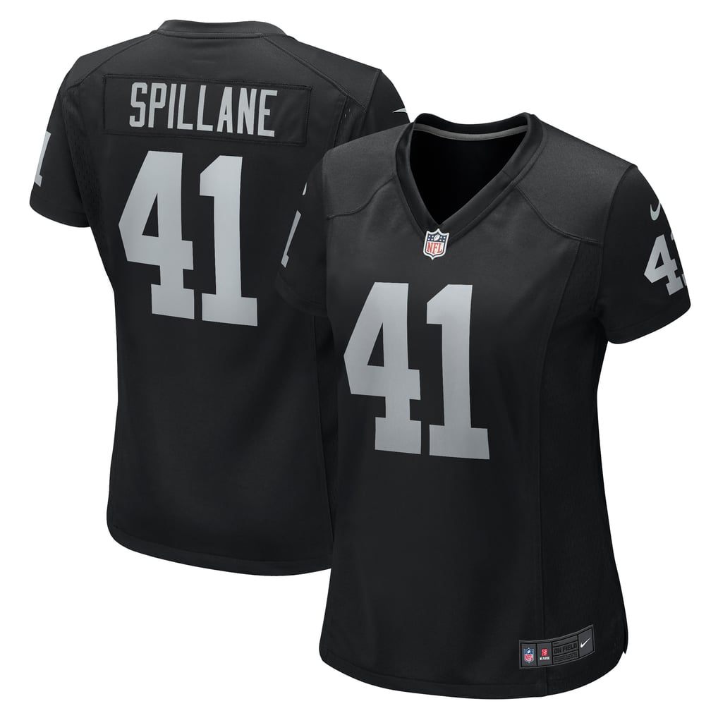 Women's Las Vegas Raiders Robert Spillane Black Game Player Jersey