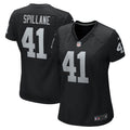 Women's Las Vegas Raiders Robert Spillane Black Game Player Jersey