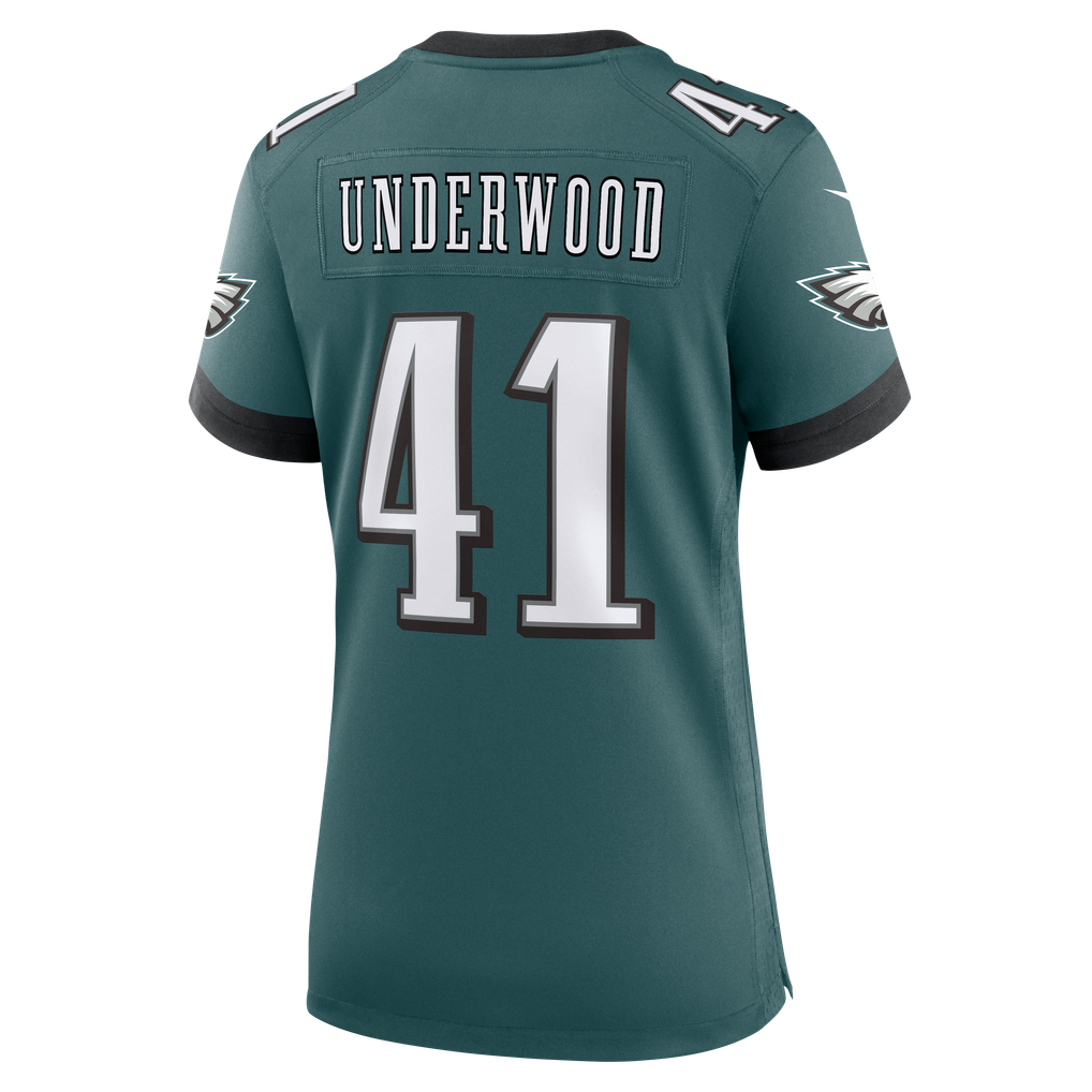 Women's Philadelphia Eagles Rocco Underwood Midnight Green Team Game Jersey