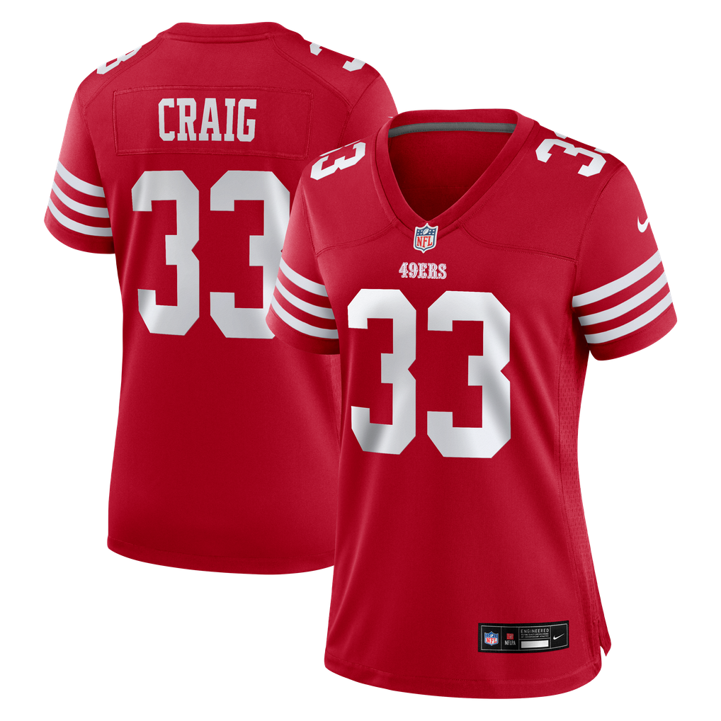 Women's San Francisco 49ers Roger Craig Scarlet Team Retired Game Jersey
