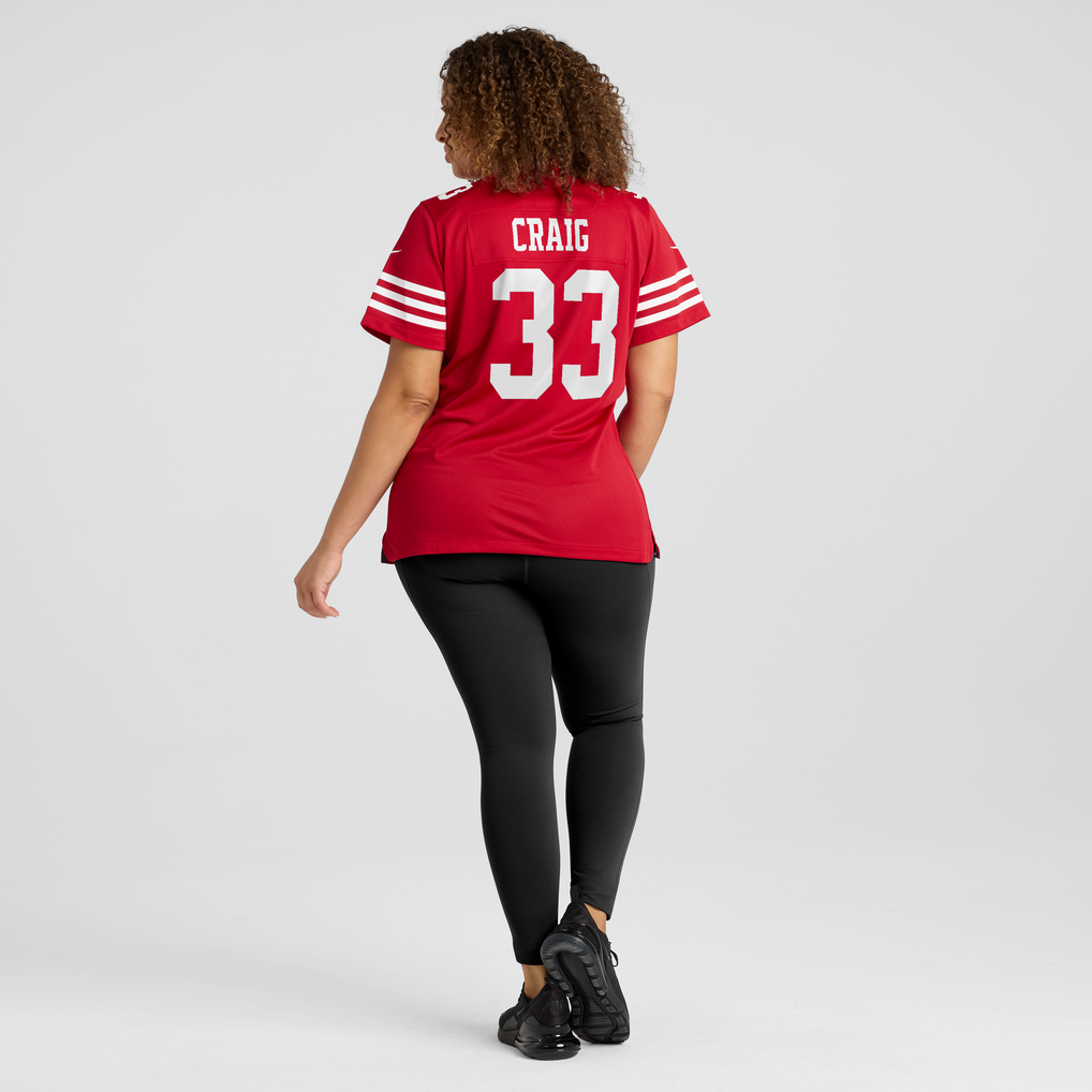 Women's San Francisco 49ers Roger Craig Scarlet Team Retired Game Jersey