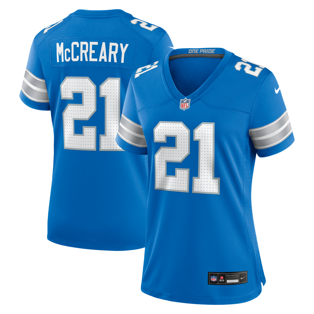 Women's Detroit Lions Roger McCreary Blue Team Game Jersey