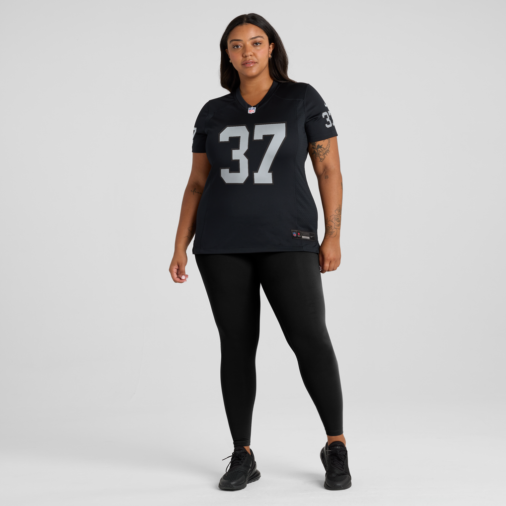Women's Las Vegas Raiders Roman Hemby Black Team Game Jersey