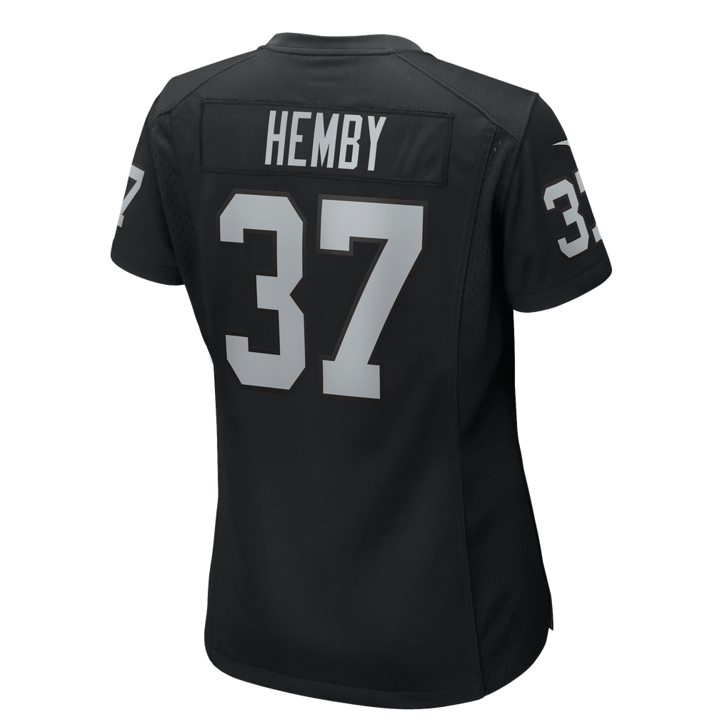 Women's Las Vegas Raiders Roman Hemby Black Team Game Jersey