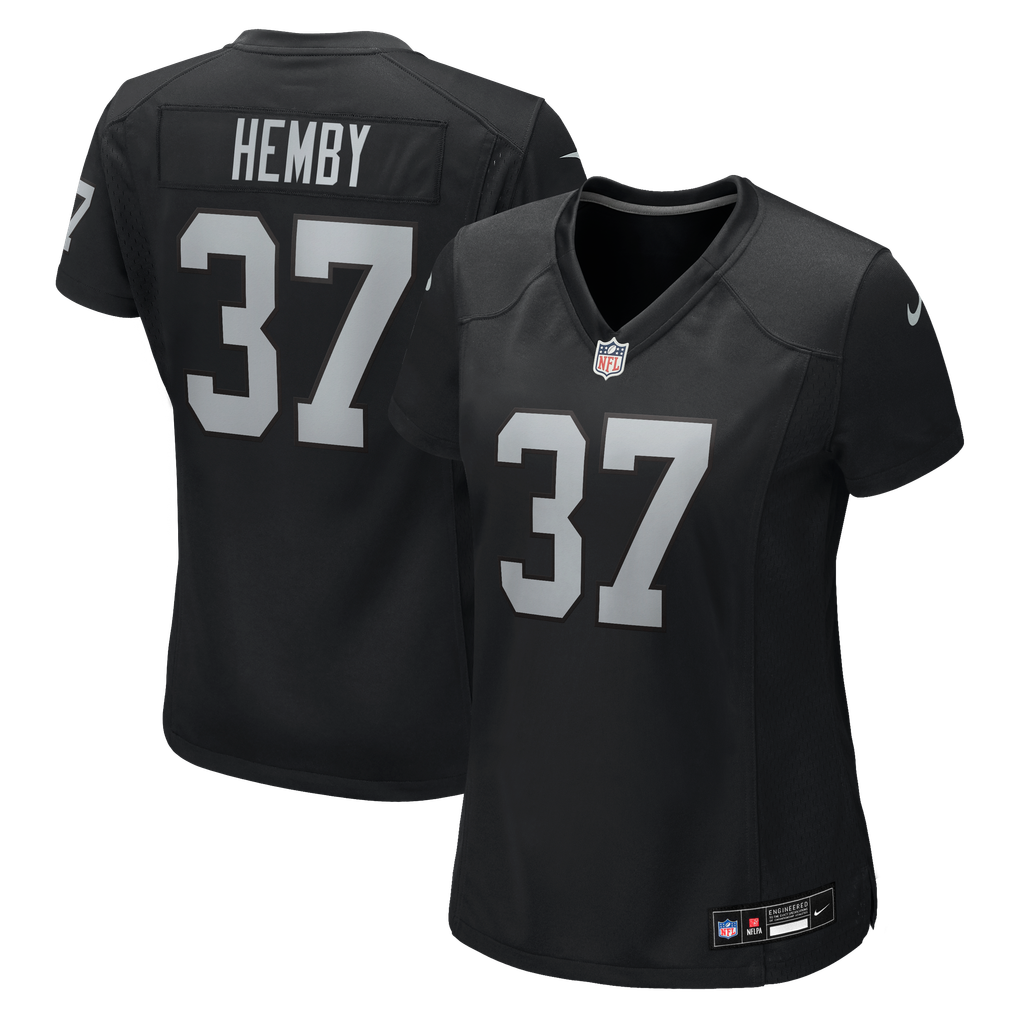 Women's Las Vegas Raiders Roman Hemby Black Team Game Jersey