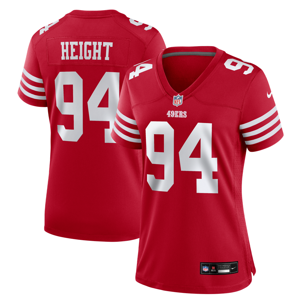 Women's San Francisco 49ers Romello Height Scarlet Team Game Jersey