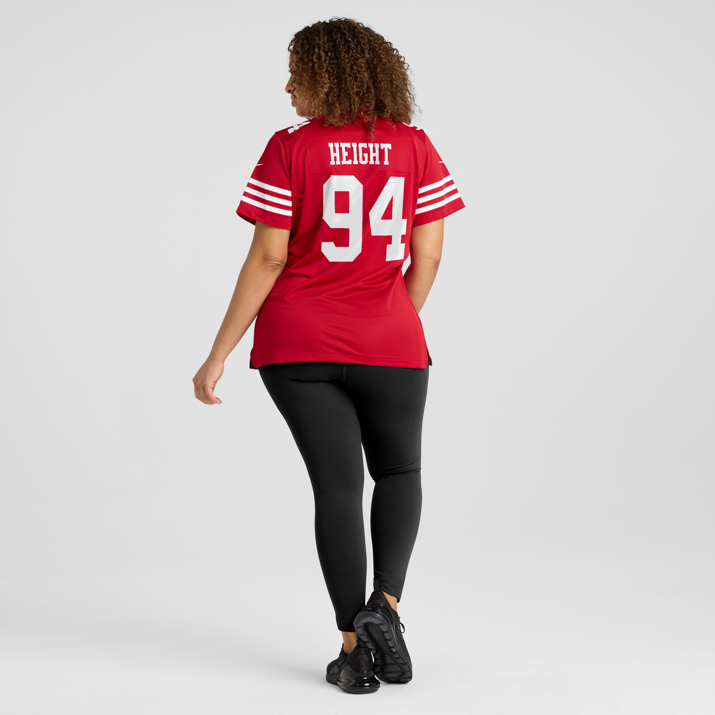 Women's San Francisco 49ers Romello Height Scarlet Team Game Jersey