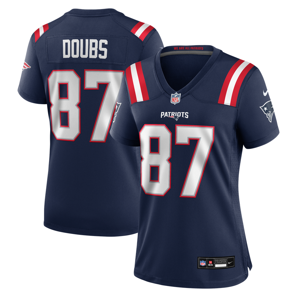 Women's New England Patriots Romeo Doubs Navy Team Game Jersey