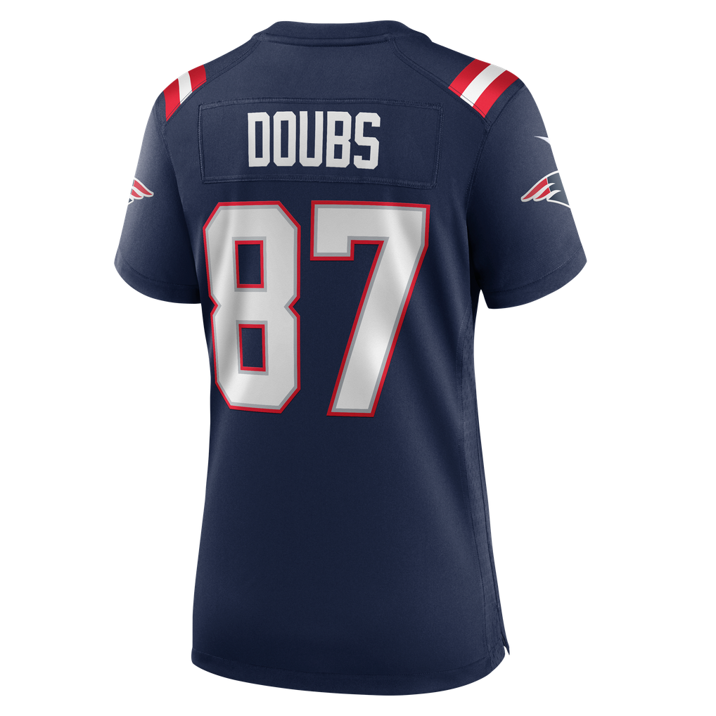 Women's New England Patriots Romeo Doubs Navy Team Game Jersey