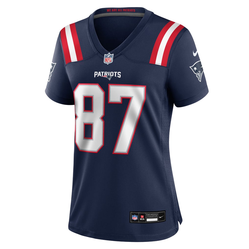 Women's New England Patriots Romeo Doubs Navy Team Game Jersey