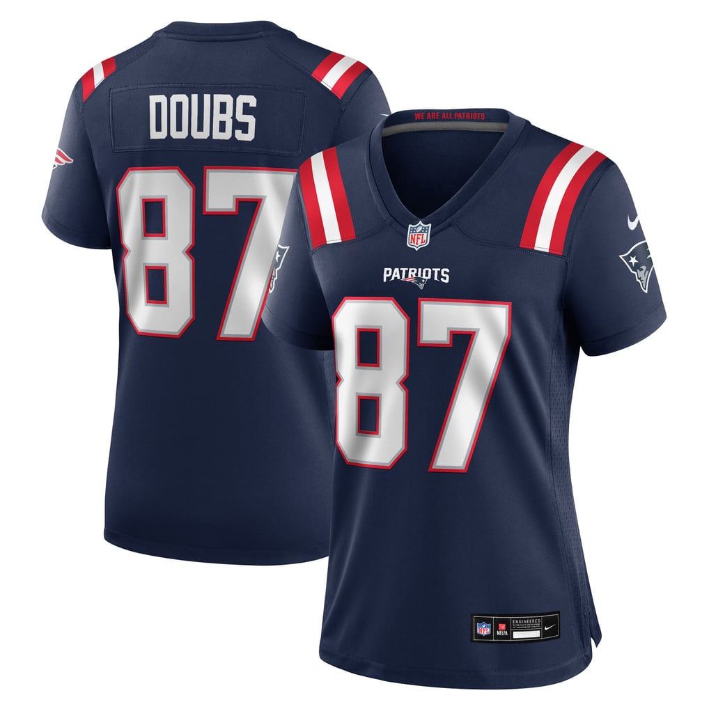 Women's New England Patriots Romeo Doubs Navy Team Game Jersey
