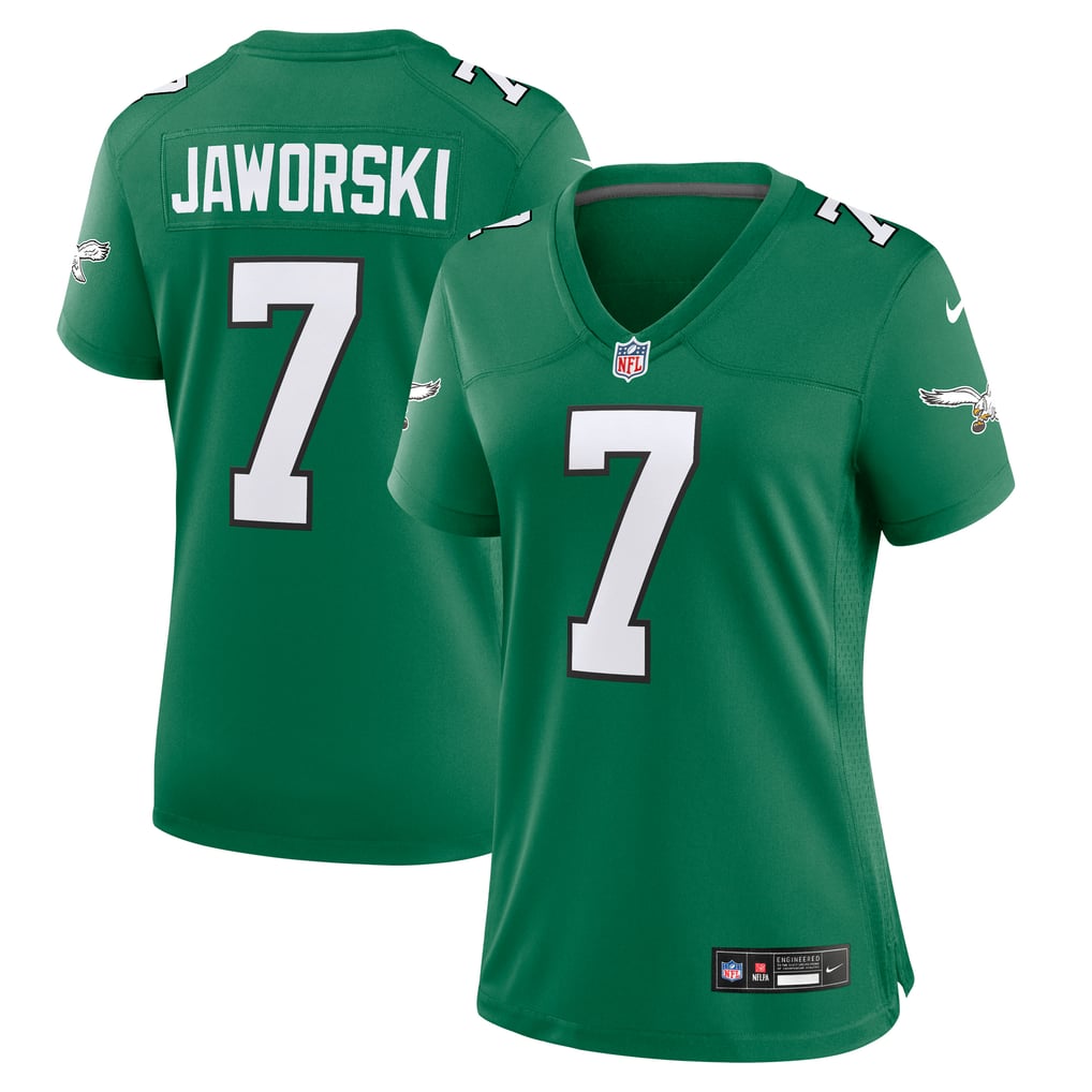 Women's Philadelphia Eagles Ron Jaworski Kelly Green Alternate Game Jersey