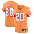 Women's Tampa Bay Buccaneers Ronde Barber Orange Throwback Game Jersey