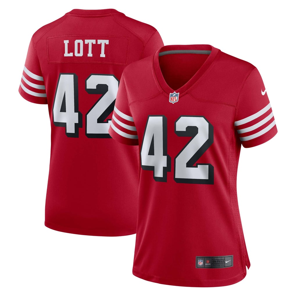 Women's San Francisco 49ers Ronnie Lott Scarlet Alternate Game Jersey