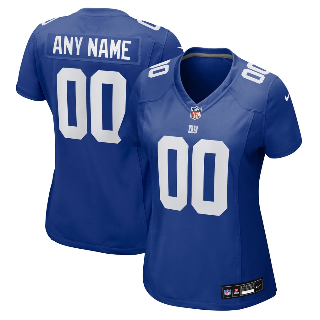 Women's Royal New York Giants Custom Jersey